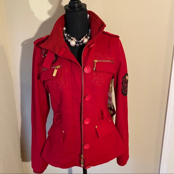 Apple Bottoms Jackets & Blazers - Red Apple Bottom wool Peacoat. Size small.